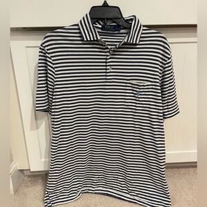 Polo by Ralph Lauren Men's Navy and White Striped Polo